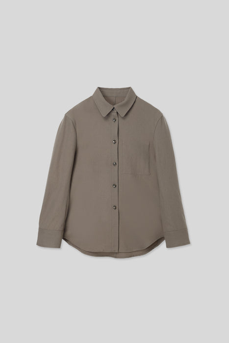 Dry Wool Shirts_Sand Beige