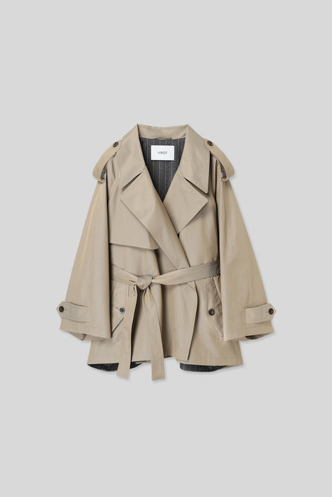 Chambray Trench Over Coat_Beige