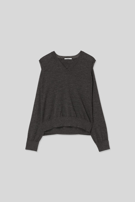 High gauge gimmick Knit_Charcoal Gray