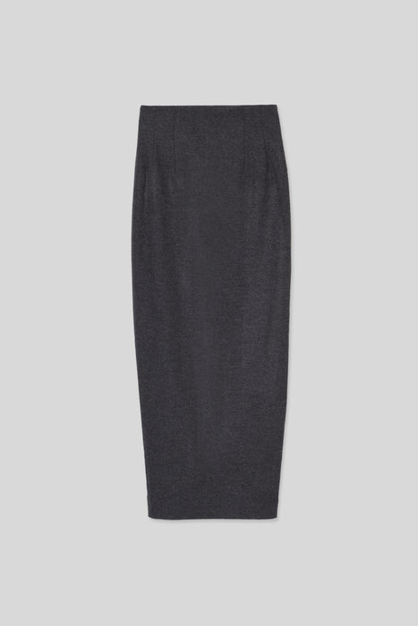Wool Jersey Pencil Skirt_Black