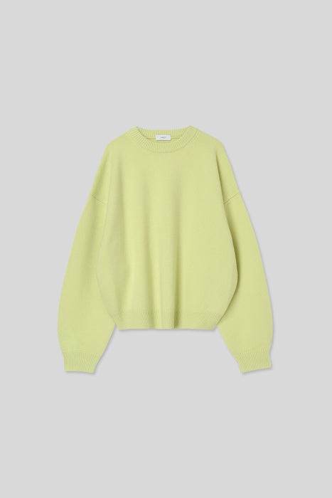 Lamb’s Wool Crew Neck Knit_Lime