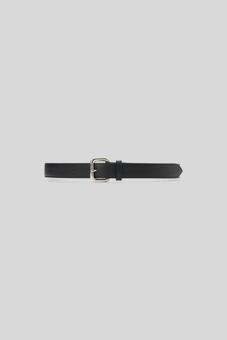 Classic Leather Belt_Silver