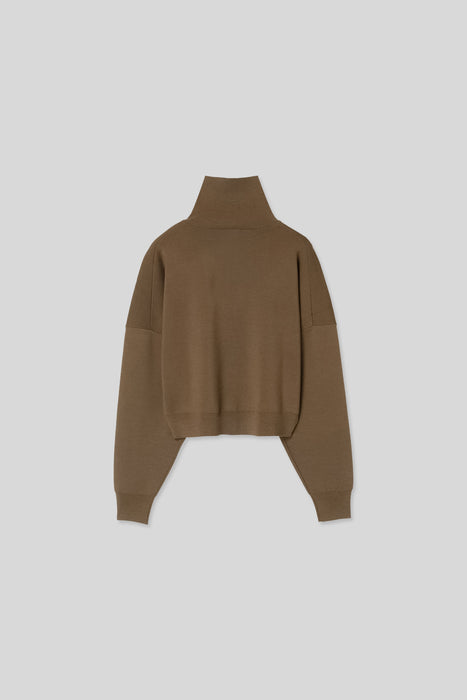 Wool Silk Cardigan_Mocha