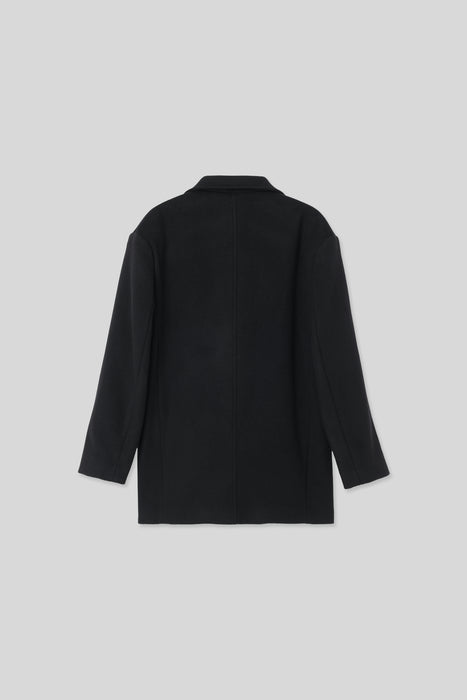 [Pre-Order] Double Wool Tailored Coat_Black