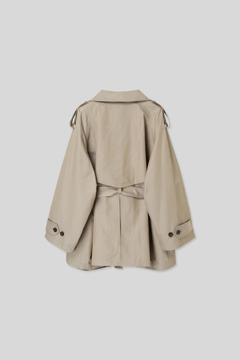 Chambray Trench Over Coat_Beige