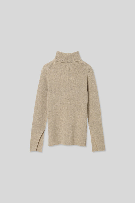 Melange yarn Knit_Beige