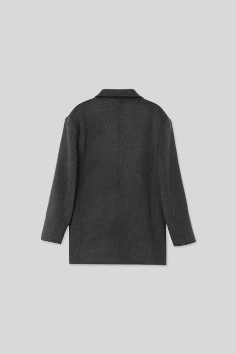 【Pre-Order】Double Wool Tailored Coat_Middle Gray