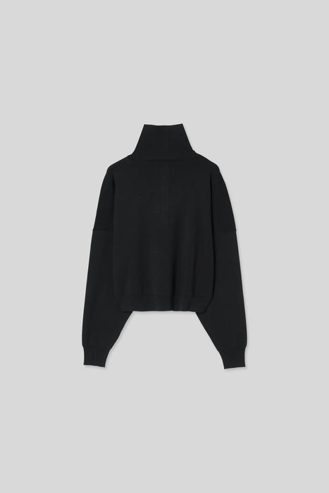 Wool Silk Cardigan_Black