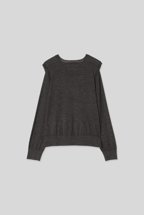 High gauge gimmick Knit_Charcoal Gray