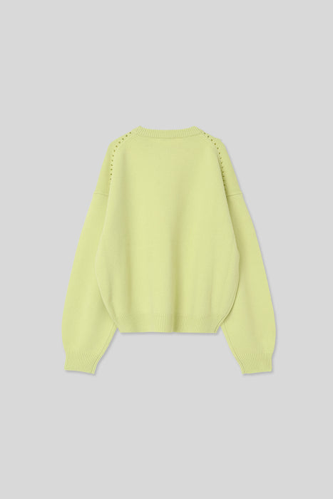 Lamb’s Wool Crew Neck Knit_Lime