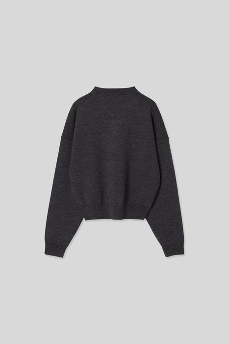 Double Face V Knit_Middle Gray
