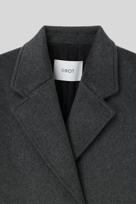 【Pre-Order】Double Wool Tailored Coat_Middle Gray