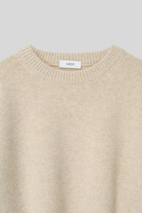 Lamb’s Wool Crew Neck Knit_Beige