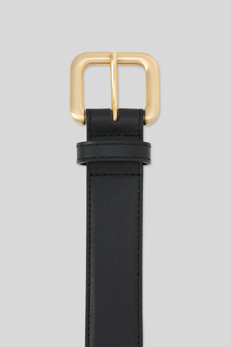 Classic Leather Belt_Silver