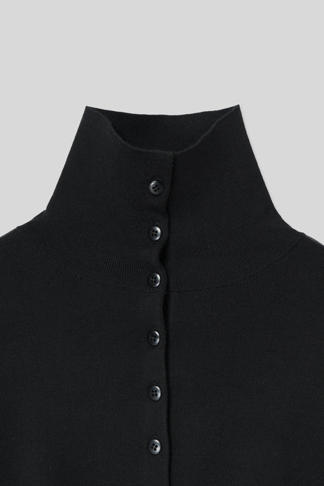 Wool Silk Cardigan_Black