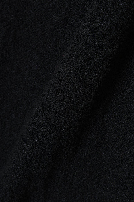 Fine merino Wool Knit Dress_Black