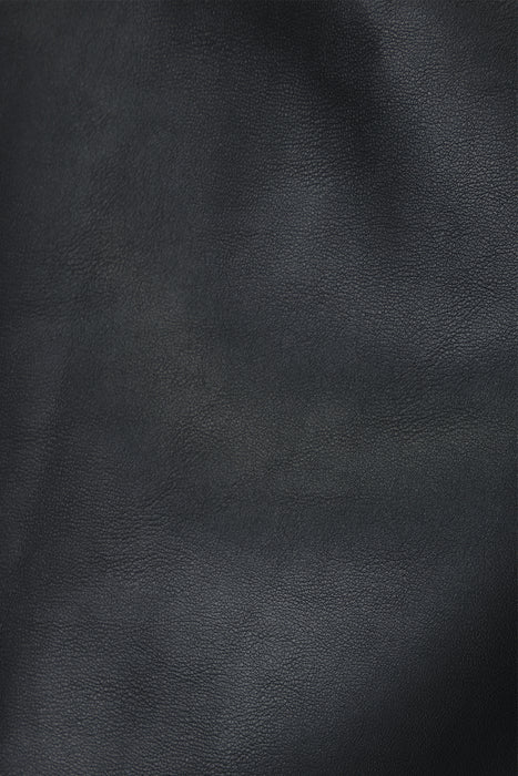 Synthetic Leather Wide Trousers_Black
