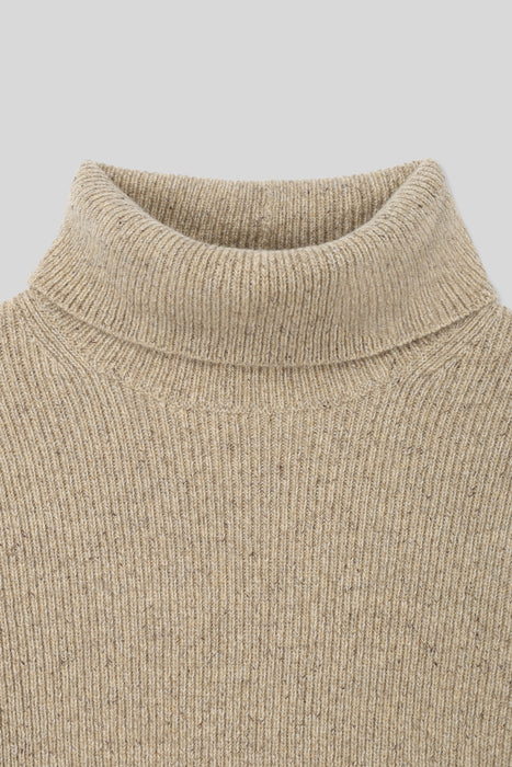 Melange yarn Knit_Beige
