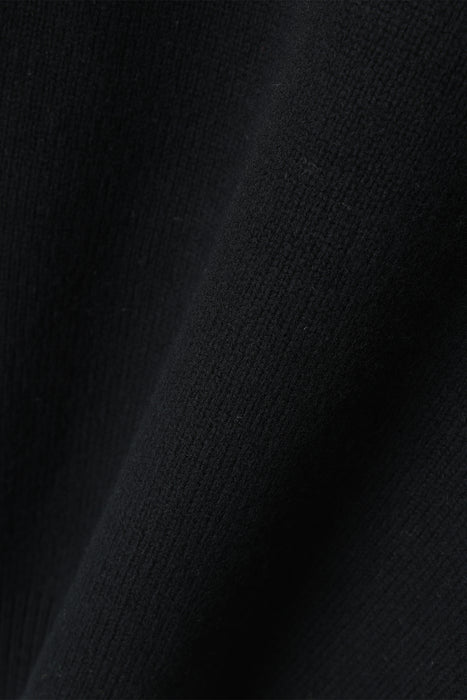 Lamb’s Wool Crew Neck Knit_Black