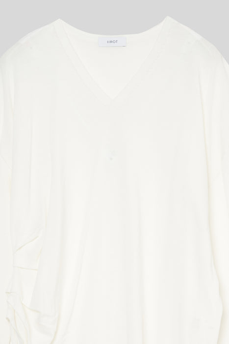 Side Tuck Knit_White