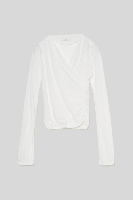 Sheer Crossover Top_White