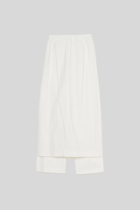 Cotton Broad Layer Trouser_White