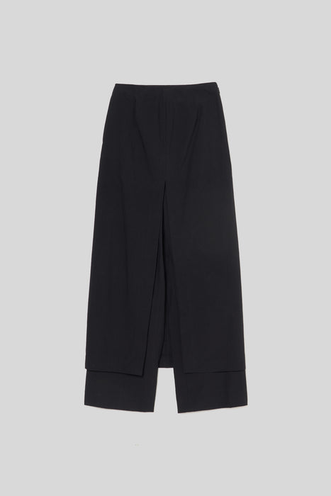 Cotton Broad Layer Trouser_Black