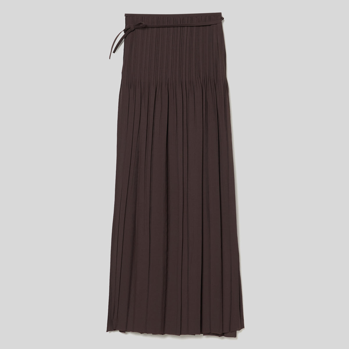 イロット IIROT COTTON WRAP SKIRT Wrap Pleated Skirt_Brown– IIROT