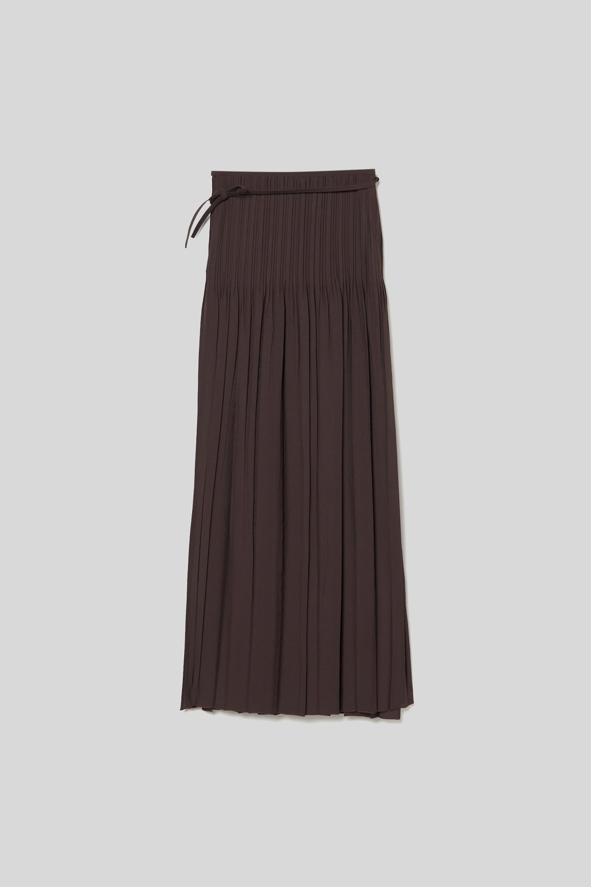 Wrap Pleated Skirt_Brown– IIROT