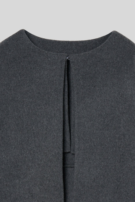 Double Cross Cape_Midlle Gray