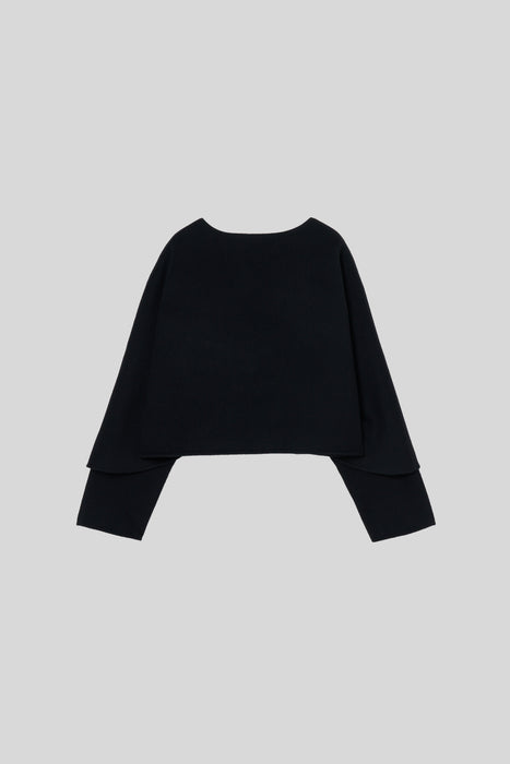 Double Cross Cape_Midlle Gray