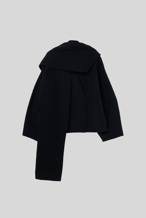 Extra fine Merino Wool Coat_Black