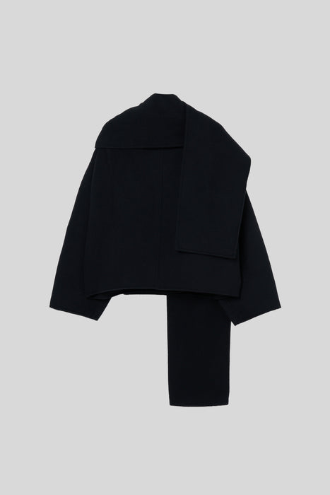 Extra fine Merino Wool Coat_Black