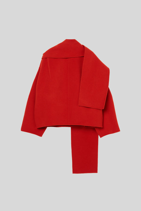 Extra fine Merino Wool Coat_Red