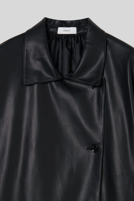 Synthetic Leather Jacket_Black