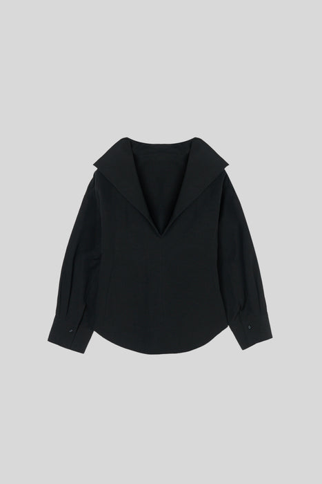 Paper Folding Blouse_Black