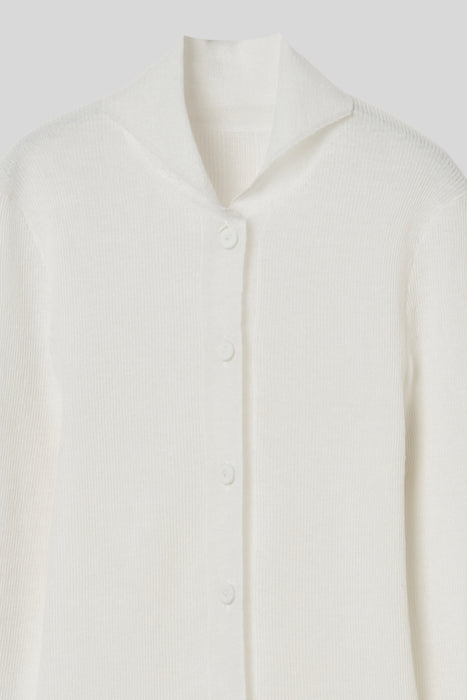 033-Rib Knit Cardigan_White