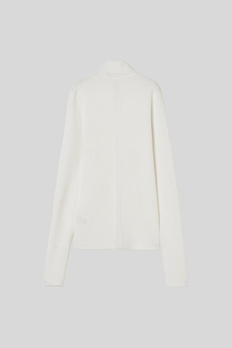 033-Rib Knit Cardigan_White