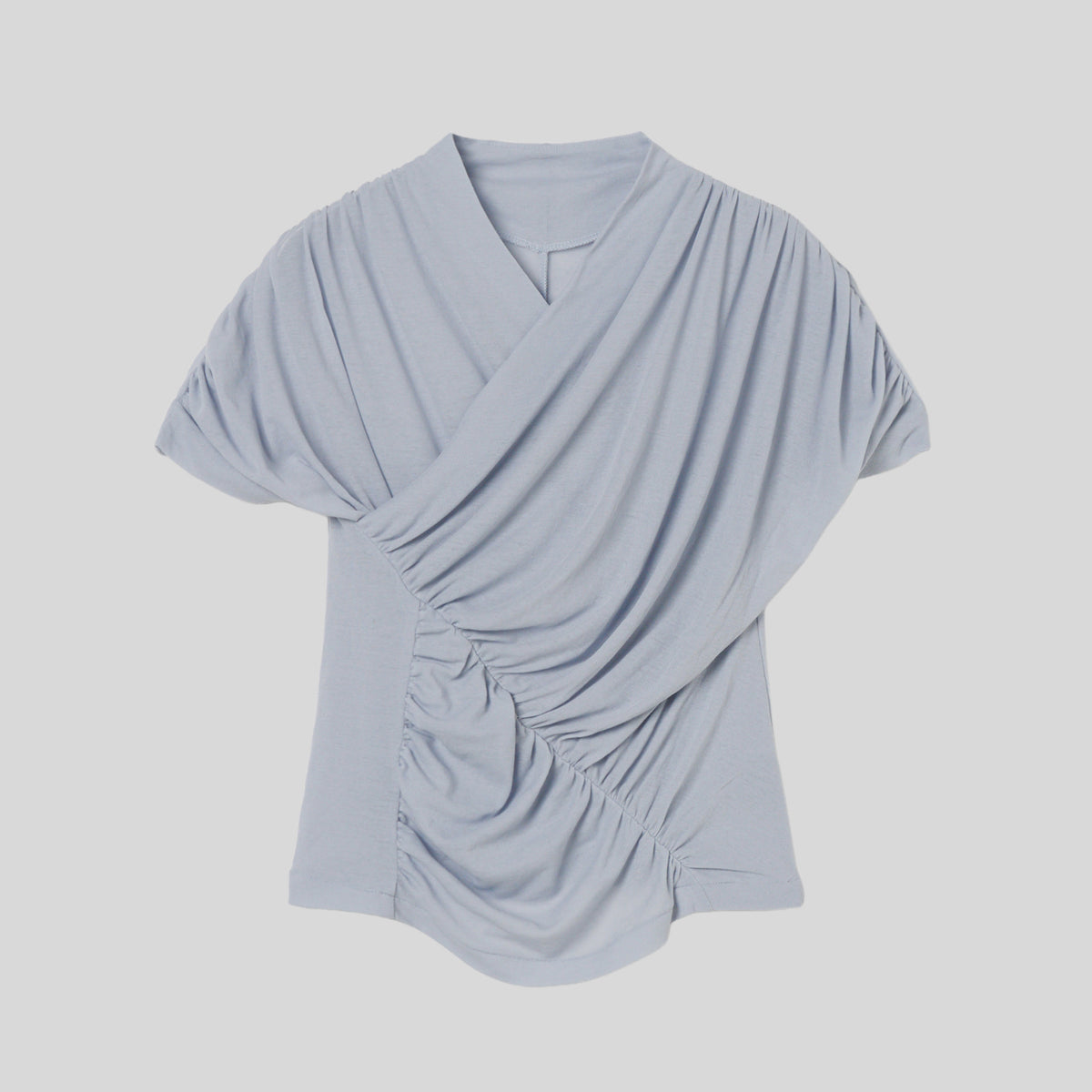 skin touch shirring tops_Cerulean Blue– IIROT