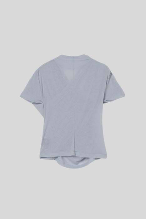 Skin Touch Shirring Tops_Cerulean Blue