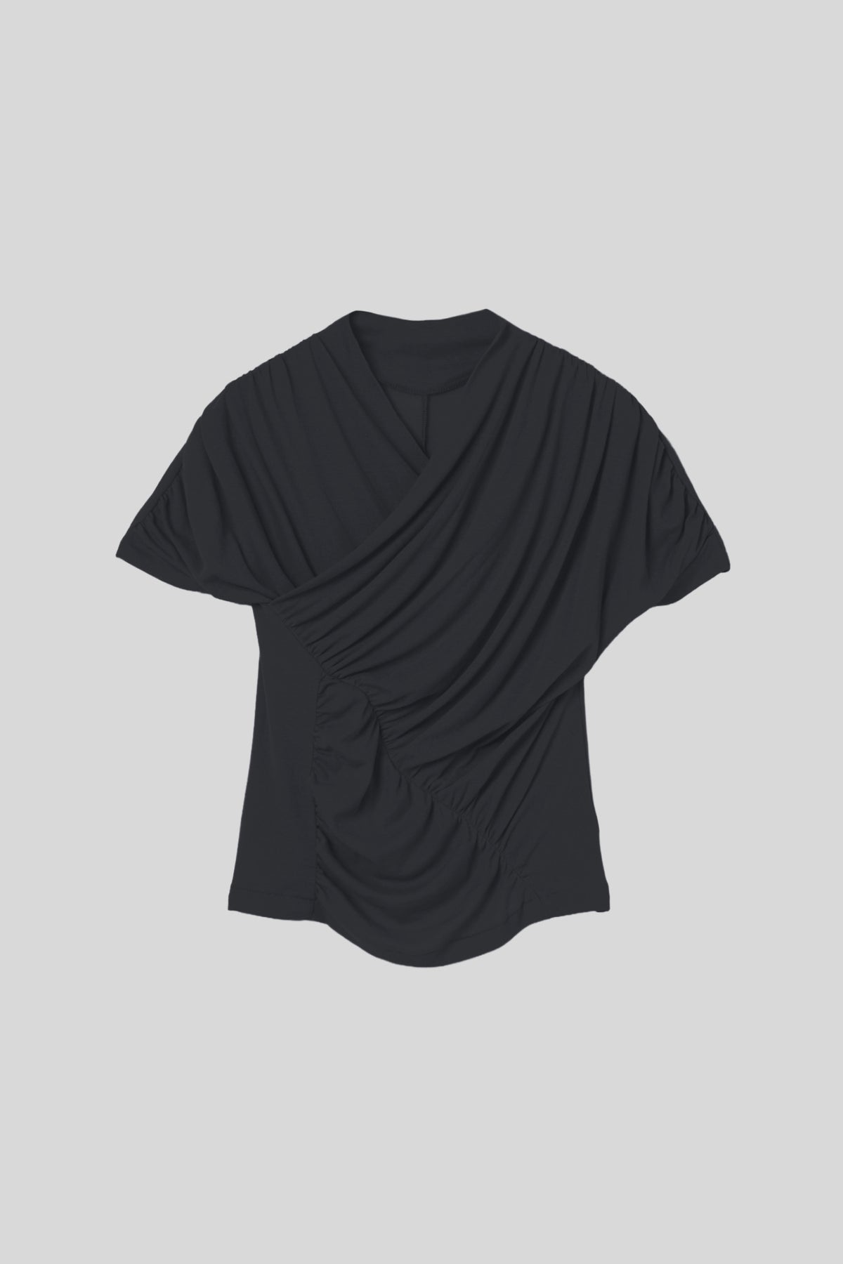 【26SS】iirot Skin Touch Shirring Tops 今季 skin touch shirring tops_Navy– IIROT