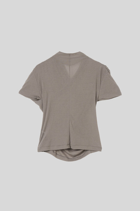 Skin Touch Shirring Tops_Pearl Gray
