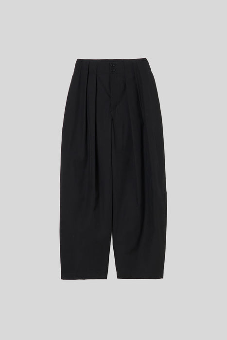 Organic Cotton Tuck Trouser_Black