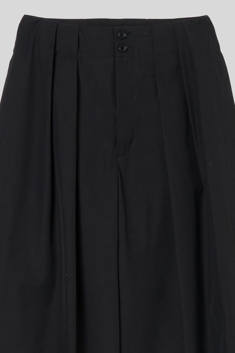 Organic Cotton Tuck Trouser_Black