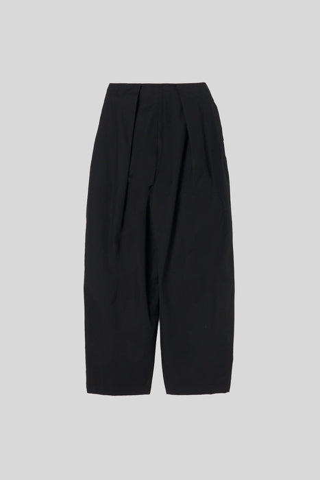 Organic Cotton Tuck Trouser_Black
