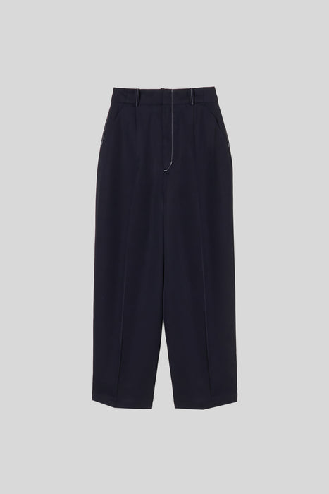 Acetate Polyester Trousers_White