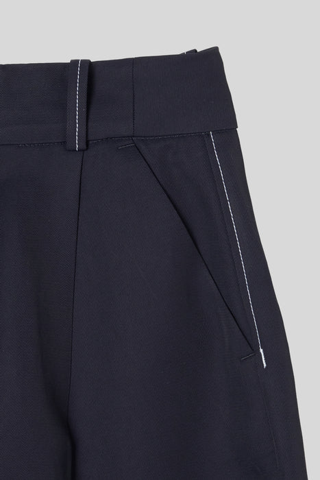 033-Acetate Polyester Trousers_White