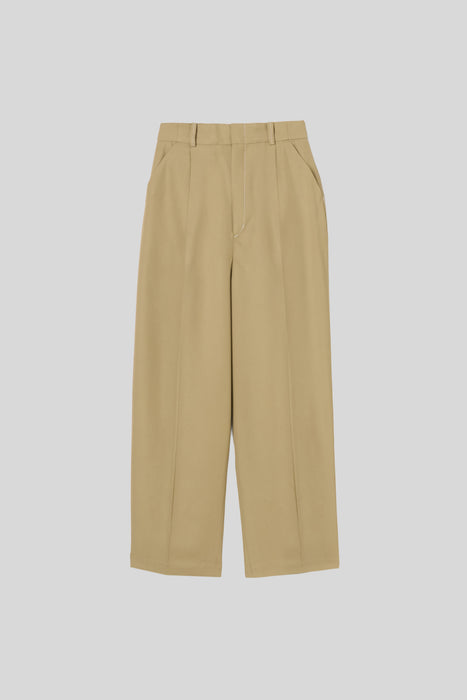 Acetate Polyester Trousers_White