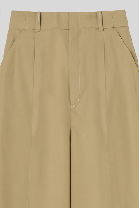 033-Acetate Polyester Trousers_White