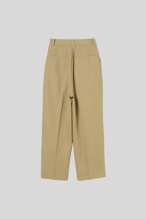 033-Acetate Polyester Trousers_White